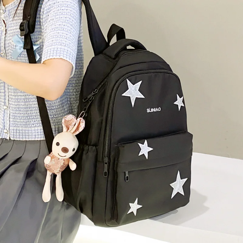 

2021 New High Quality Large Capacity Nylon Backpack Women's Fashion Leisure Outing Travel Bag Teen Girl Laptop Bag School Bag
