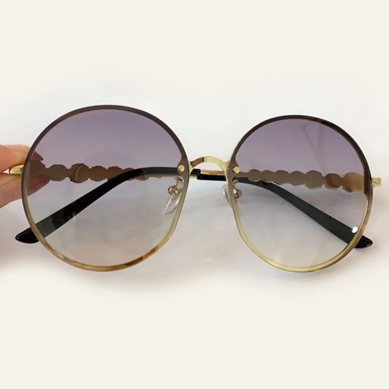 

Круглые Солнцезащитные очки для мужчин и женщин, брендовые большие солнечные очки, UV400