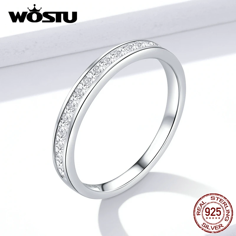 Женское Обручальное Кольцо WOSTU обручальное кольцо из 100% стерлингового серебра 925