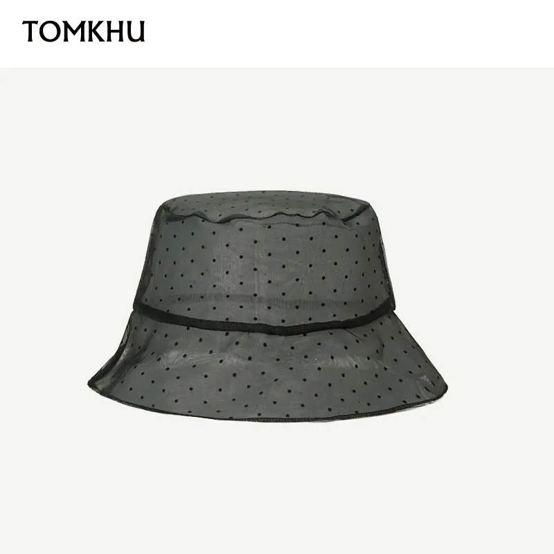 

Korean Fashion Ice Silk Summer Dot Point Foldable Bucket Cap Thin Section Women Female Outdoor Sunscreen Sun Hats Girls 2020 New