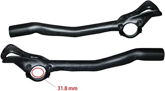 Удлинитель Fahrrad из углеродного волокна без логотипа Aero TT Bar Enden для триатлона Lenker