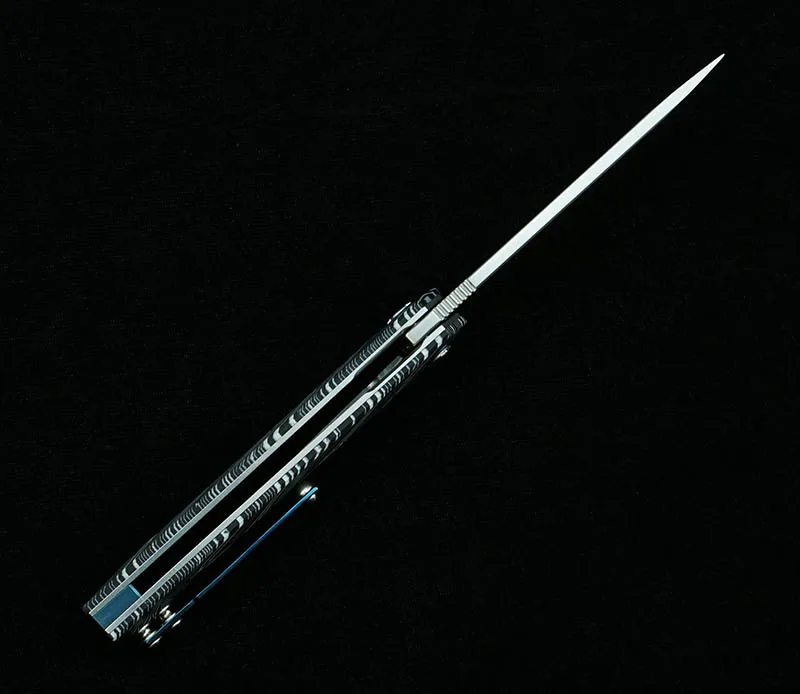 Складной нож LEMIFSHE С флиппером лезвие из стали D2 рукоятка G10 складной кухонный для