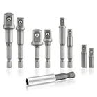 GTBL шестигранный хвостовик к квадратному приводу гнездо адаптера Набор бит бар, 9 штук  CR-V 14, 38, 12 дюйма Привод