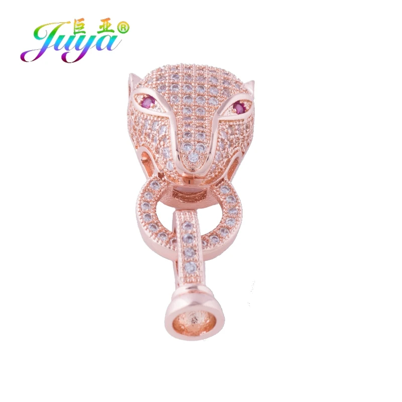Rose Gold Red Eye Juya DIY бусины ювелирные изделия застежки поставки Леопард застежка для закрывания Дракон застежки для натуральных камней Жемчуг Бисероплетение ювелирных изделий - Цвет: Rose Gold Red Eye