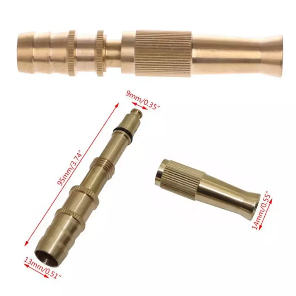 

Universal Adjustable High Pressure Car Washing Hose Wand Straight Copper Spray Hose Nozzle Garden Tool