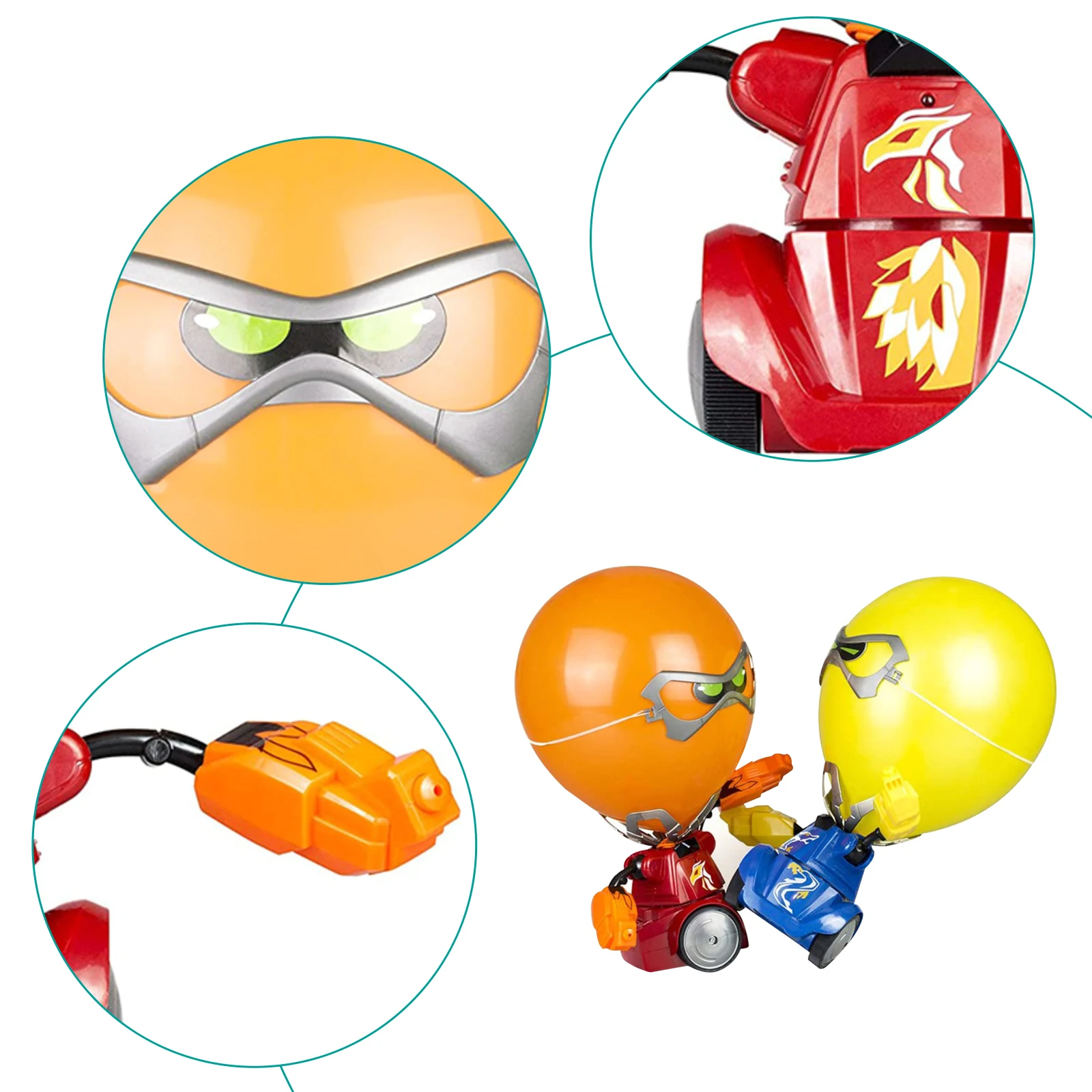 

2Pcs/Set Remote Control Balloon Fight Game Toys Balloon Fight Puncher Children Table Game Boxing Parent-Child Interaction Toys