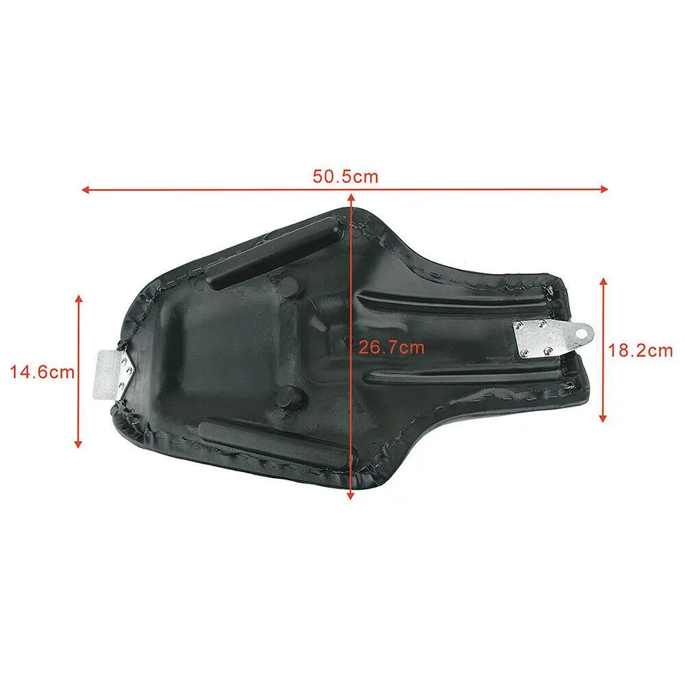 

Motorcycle PU Leather Two Up Driver Front Rear Passenger Seat
