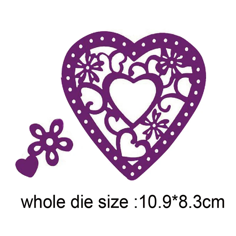 

heart flower Metal Cutting Dies 2020 New Scrapbooking Stencil DIY Paper Card Decorative Embossing Die Cut Craft Dies
