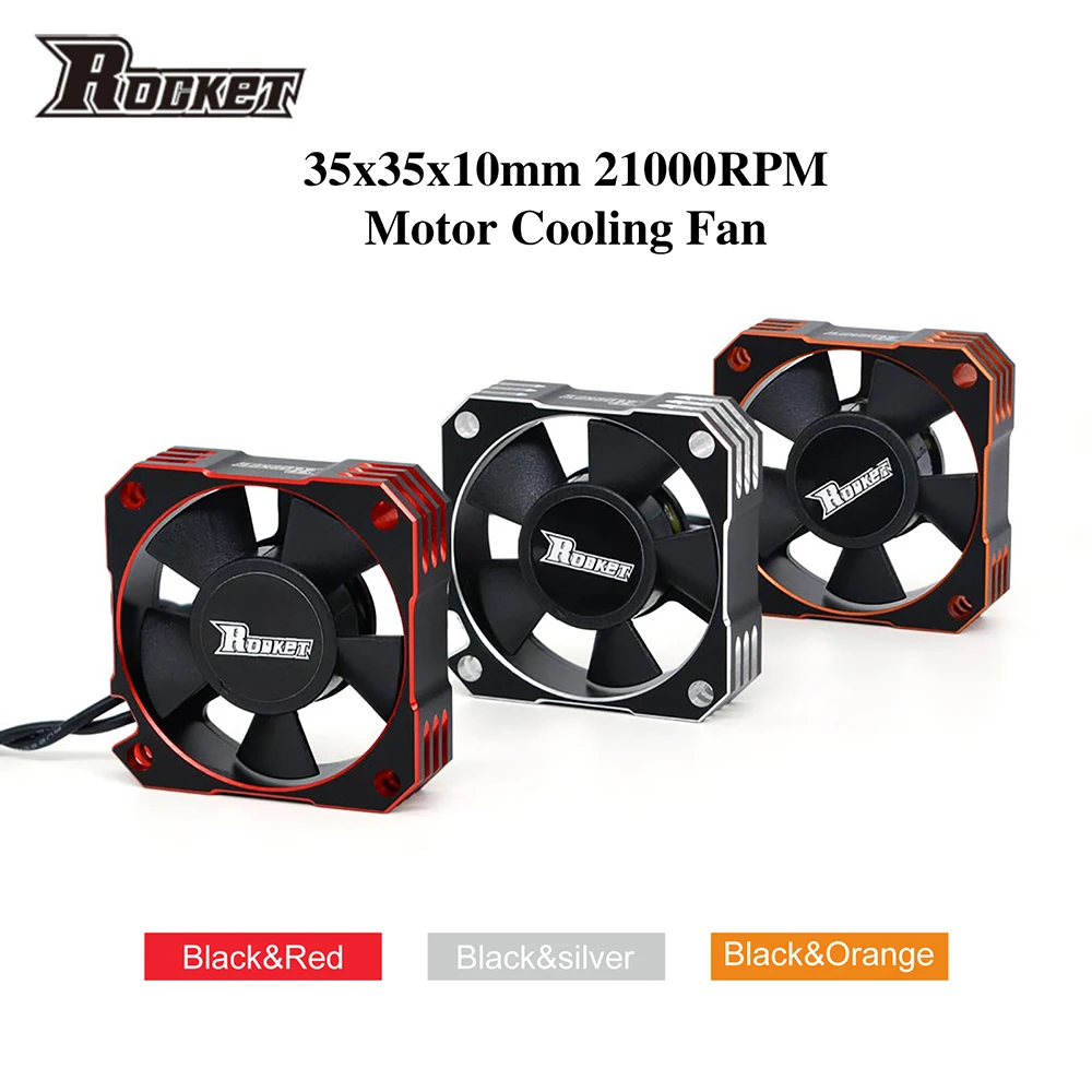 Rocket-ventilador de refrigeraci&oacute;n de Motor de Metal, 35mm, 8,5 V/21000RPM, disipaci&oacute;n de calor, Motor sin escobillas para coche RC 1/10 1/12 1/8-0