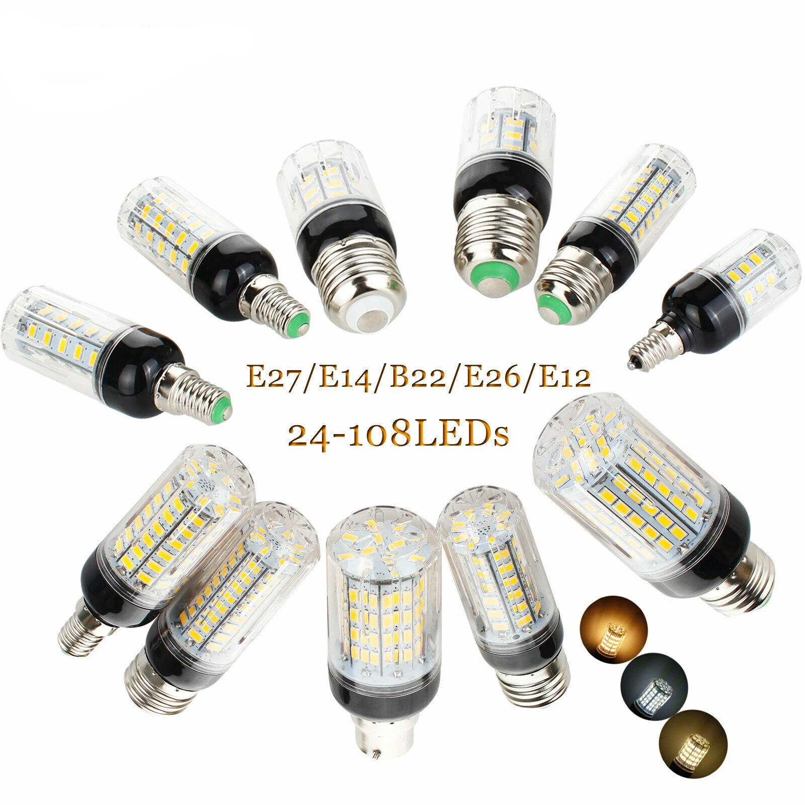 

LED E27 E26 Corn Bulb LED Lamp 110V Bombillas E14 E12 Home Light Bulb 220V lampada LED Lighting 7W 9W 15W 18W 25W 28W 30W 5730