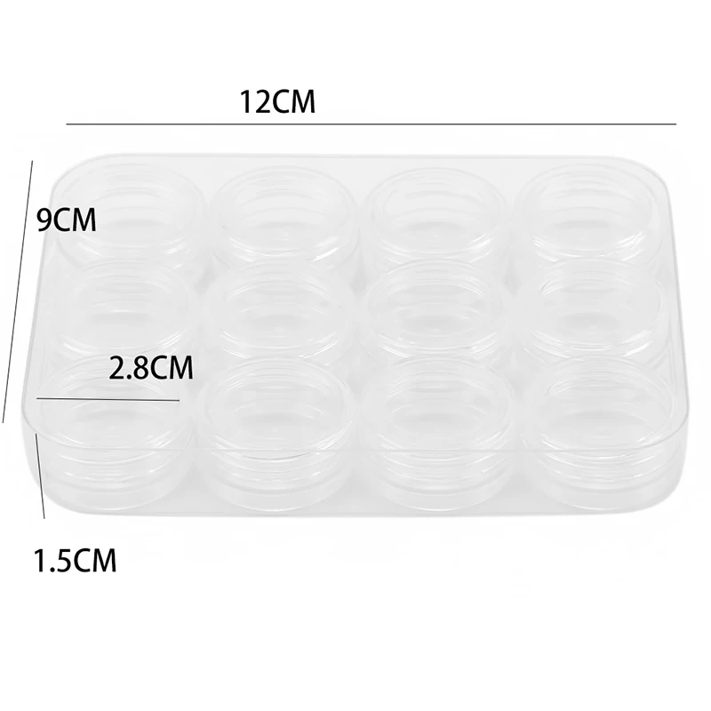 

1Pc Plastic Jewelry Bead Storage Box Transparent Rectangle Diamond Painting Tool Container Case Pills Screw Organizer