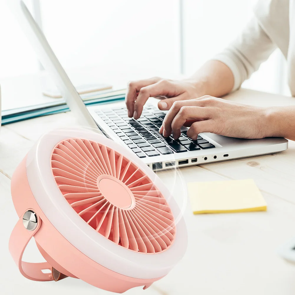 

Summer Intelligent Mini Ceiling Fan With Lamp Electric Fan Remote Control Desktop Bedroom Decorative Ventilator Lamp Invisible