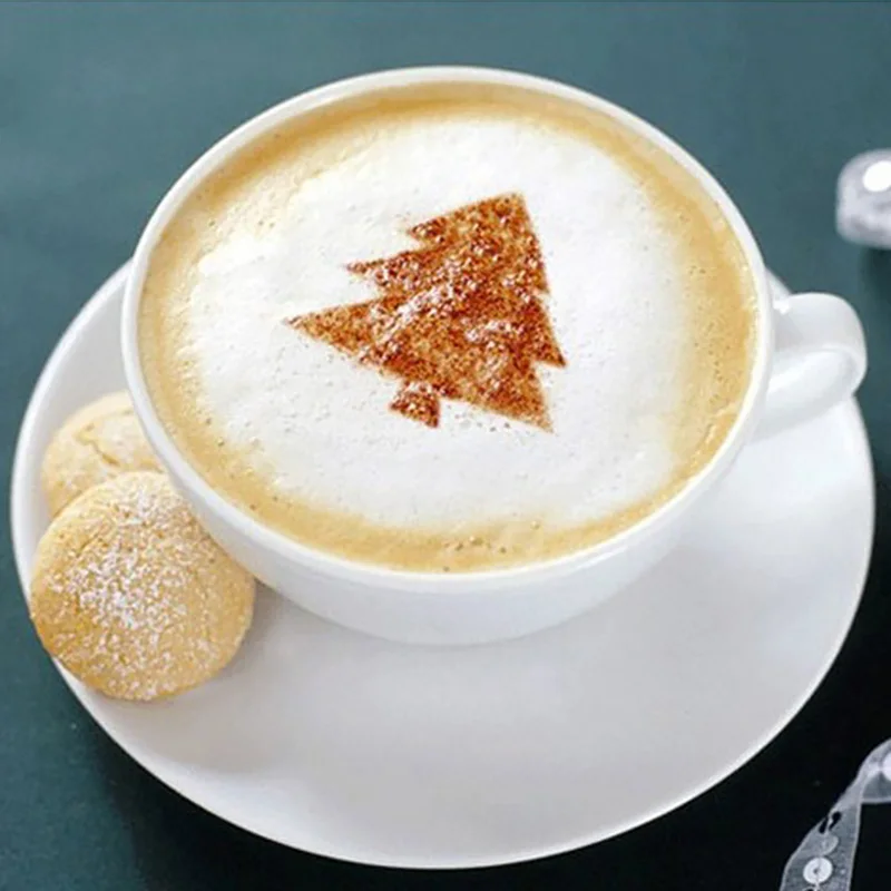 

16pc DIY Art Print Shape Coffee Molds Chocolate Latte Stencil Cappuccino Sprinklers Cake Foam Craft Decorate Milk Drink Moulds