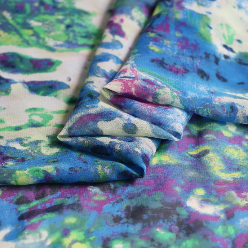 100 см * 140 картина Цветочная Марля качество чистый шелк шифон жоржет|Ткань| |