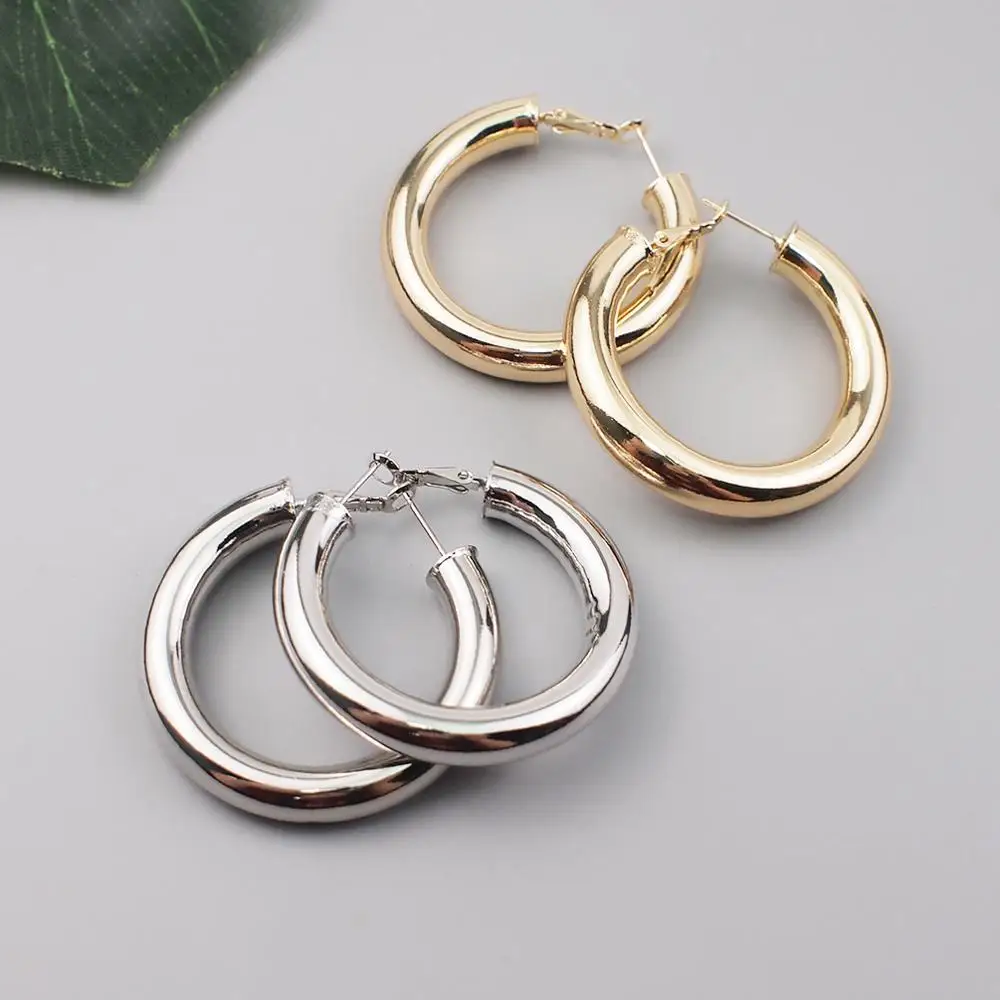 Женские серьги-кольца из меди диаметр 40 мм | Украшения и аксессуары