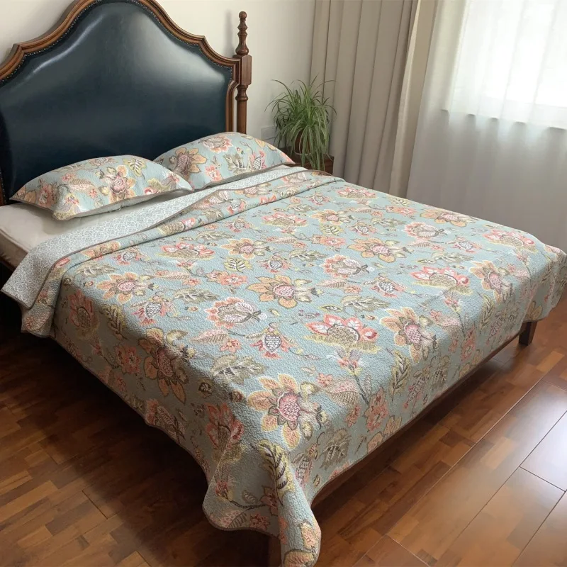 

US-Style Bedspread Tropical Bedding Set For Home Linens Quilting Coverlet Cover Blanket Pillowcases1/3/4pcs