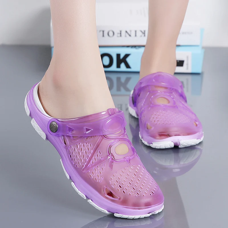 Женские Классические сандалии без шнуровки летние пляжные шлепанцы для сада