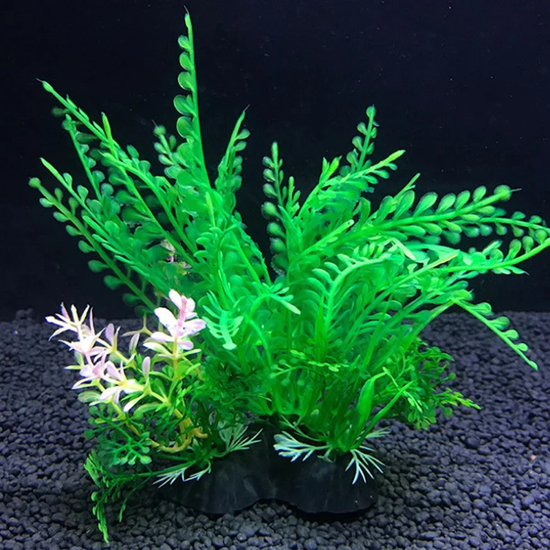 

1 шт., Имитация водных растений, новое искусственное пластиковое водное растение, аквариумное озеленение, искусственные водные декоративны...