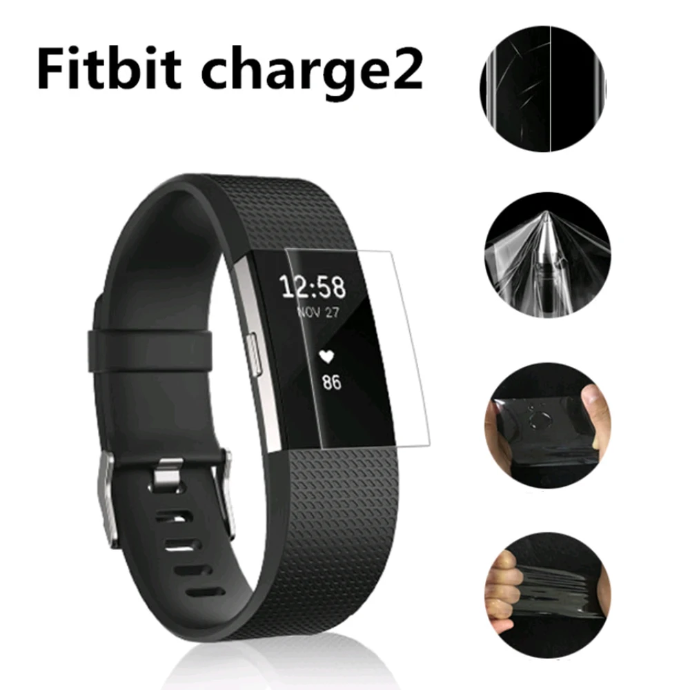 

5 шт. Защитная пленка для fitbit charge 2 защита экрана Аксессуары для часов анти-шок мягкий прозрачный чехол для fitbit charge2