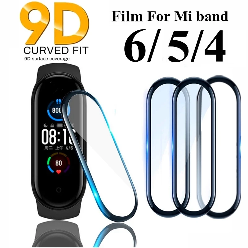 Защитное стекло 9D для Xiaomi mi band 5 4 6 мягкая пленка экрана Xiami Mi band5
