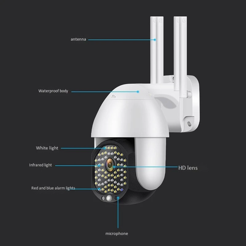 

360 Degree Spherical Wireless Monitor Home WiFi Outdoor HD Full Color Night Market Waterproof Webcam