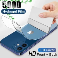 500d full cover hydrogel film for iphone 11 12 pro max mini screen protector for iphone 7 8 6s 6 plus se 2020 xr x xs not glass
