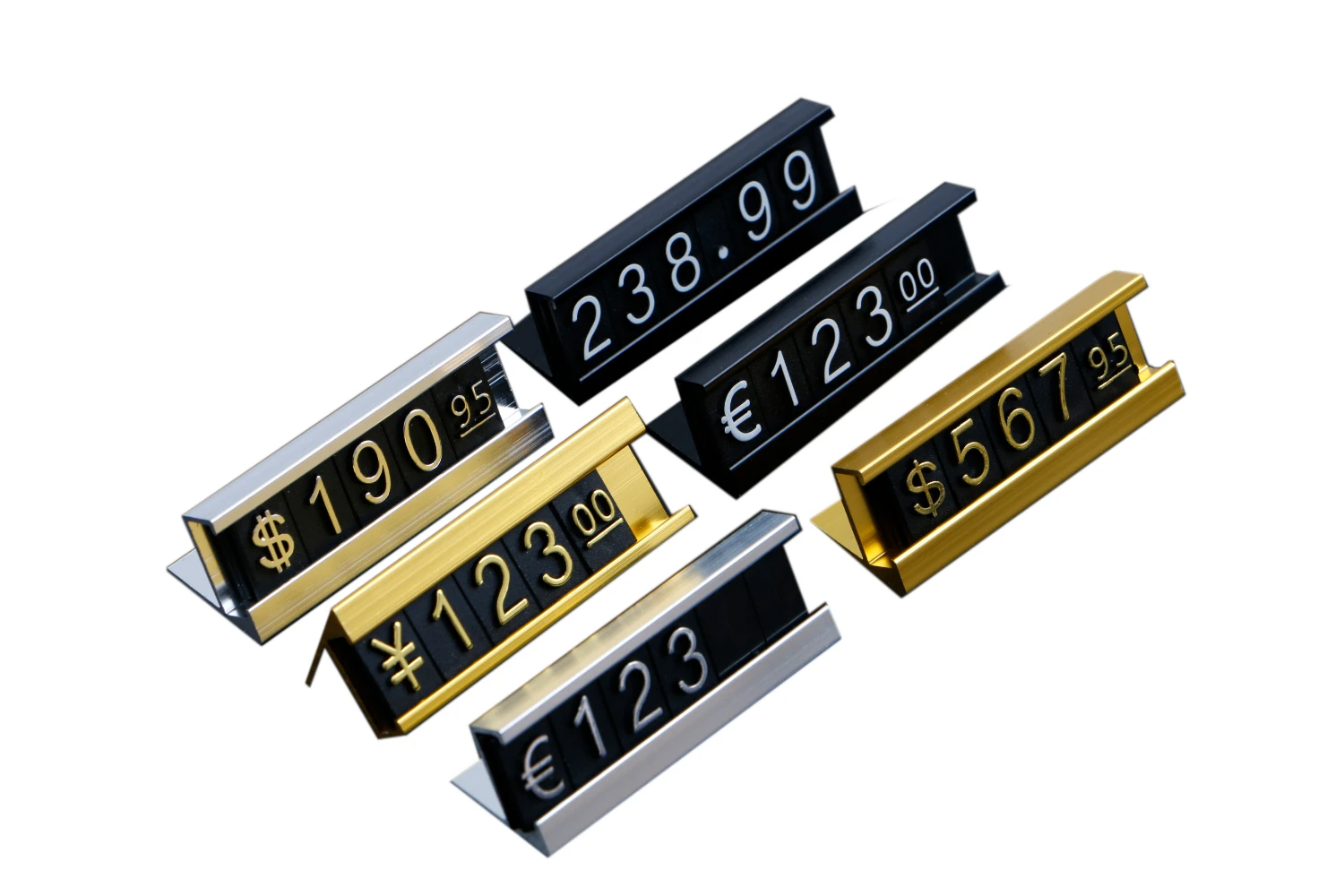 Алюминиевый каркас комбинированный ценовой знак Регулируемый Держатель