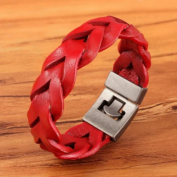 Woven PU Leather Men\'s Winding Bracelet 5
