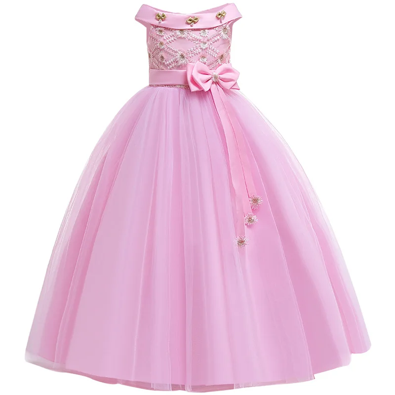 2021 подростка вечерние Для Девочек Свадебное платье с длинным рукавом кружевом и