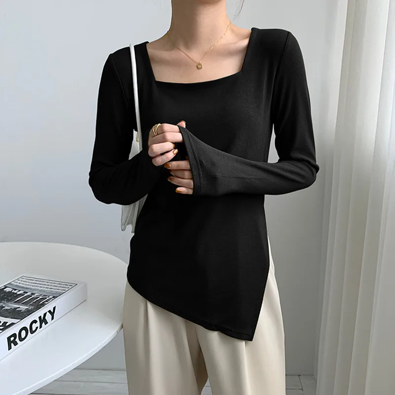 Футболка Alien Kitty Женская с квадратным вырезом модный однотонный Повседневный