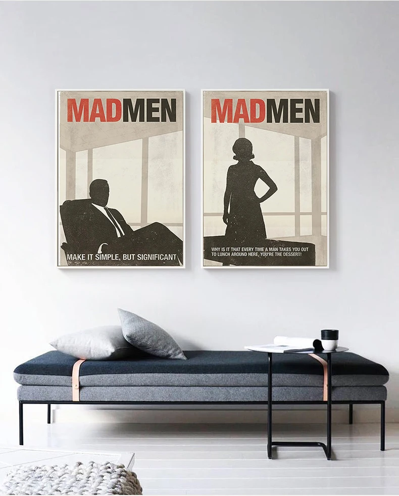 

Vintage Don Draper Mad Men TV Show Posters Aesthetic Office Decoration Canvas Wall Art Decorative Pictures For Living Room Decor