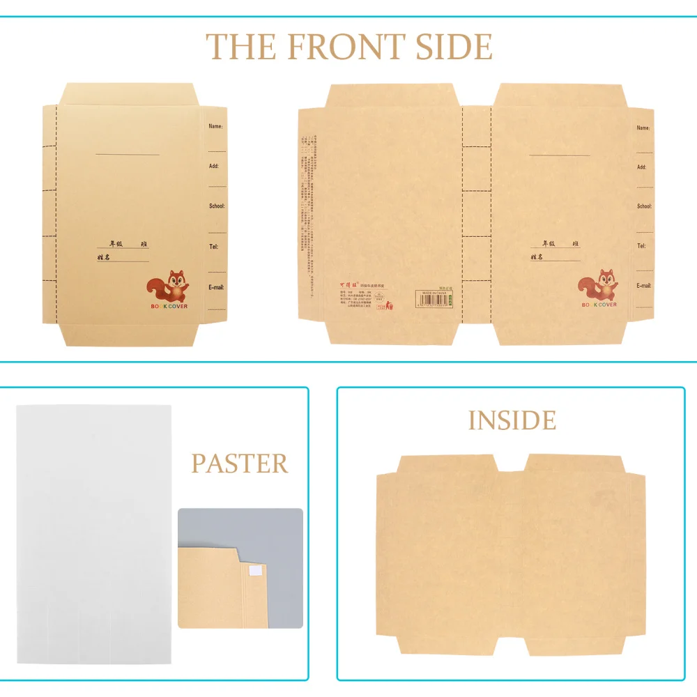 

30Pcs Book Cover Kraft Paper Book Cover Textbook Cover Student Stationery