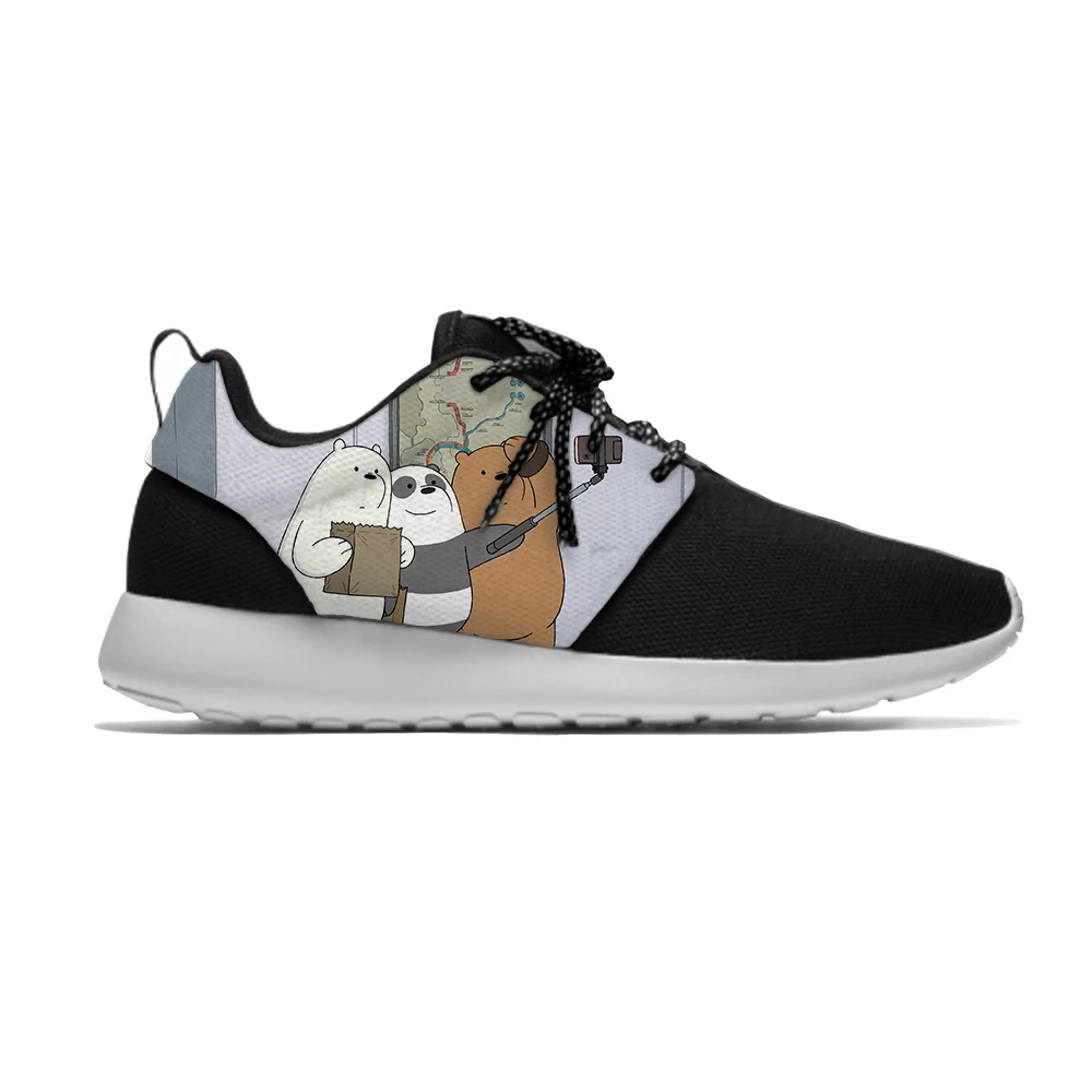 Cartoon Bare Bears We Hot Humor Cute Sport Running Shoes Kids Funny Breathable Lightweight Casual Sneakers Boys Girls Children | Детская
