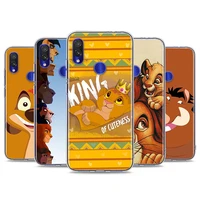 cartoon animation lion king for xiaomi redmi 9i 9t 9a 9c 9 8a 8 go 7 7a s2 y2 6 6a 5 5a 4x prime pro plus transparent phone case