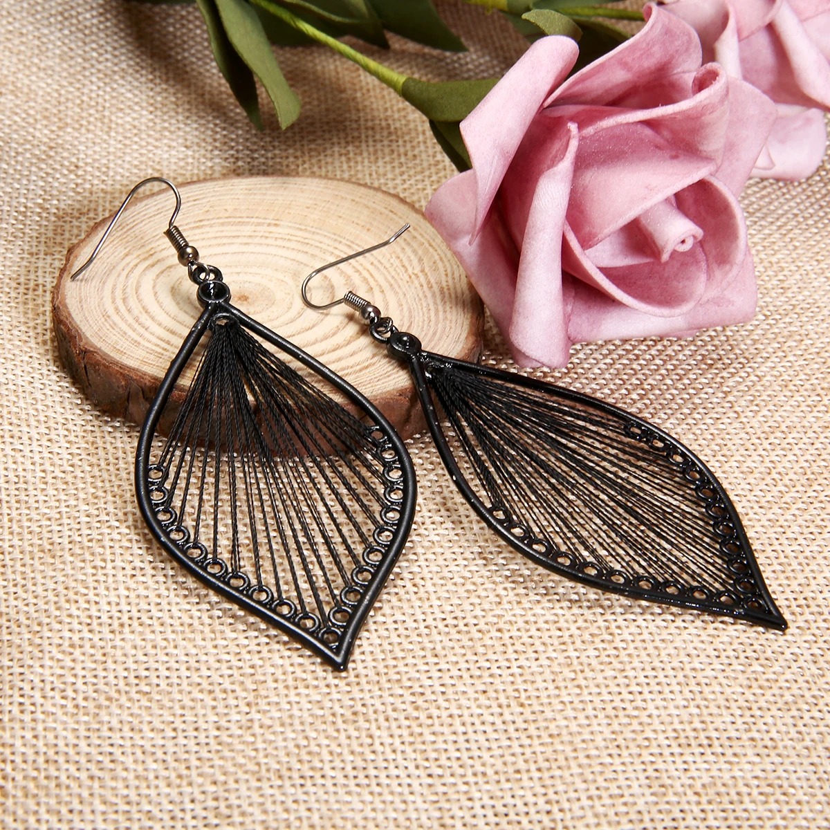 Sainio Модные женские очаровательные серьги с листьями шикарные элегантные