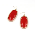 Модные высококачественные большие овальные черные оттенки ярко-розовые блестящие Висячие серьги для женщин