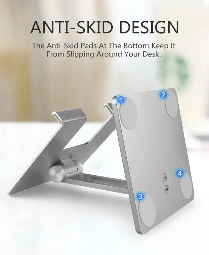 

Tablet PC Mobile Phone Holder Laptop Holder Lazy Folding Aluminum Alloy Holder Suitable For IPad Huawei Apple Mobile Phone Stand