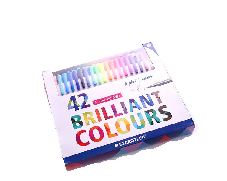 Staedtler 334 42 Triplus Fineliner авторучки 0 3 мм маркер с металлическим плакированным