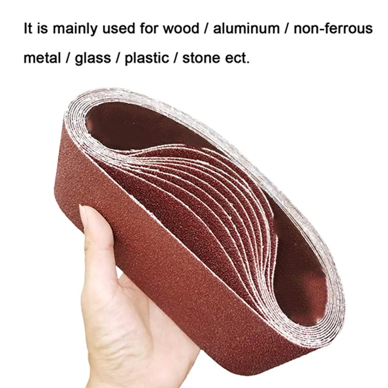 

20 PCS 3 x 21 Inch Sanding Belts 80 Grit Aluminum Oxide Sanding Belt Premium Sandpaper for Portable Belt Sander