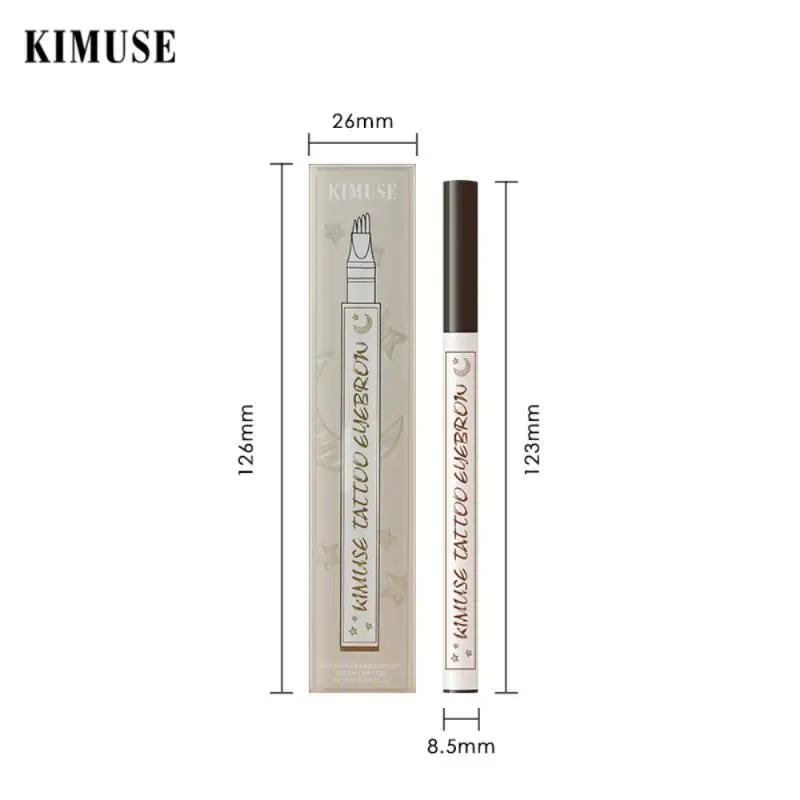 

Four-claw Bifurcated Eyebrow Pen Waterproof Fork Tip Eyebrow Tattoo Pencil Black/Brown Professional Fine Sketch Eye Brow Pencil