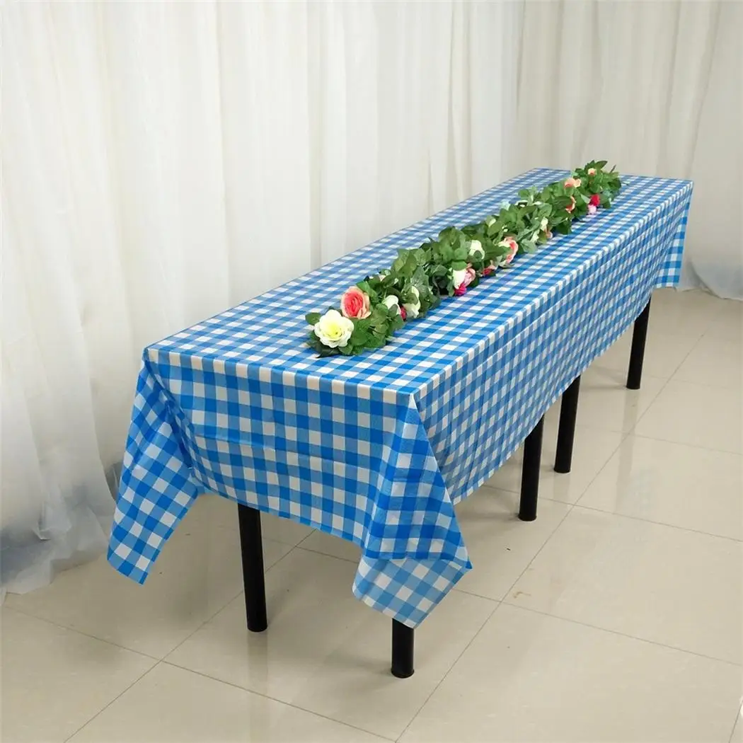 Прямоугольная клетчатая одноразовая скатерть крышка стола прямоугольная