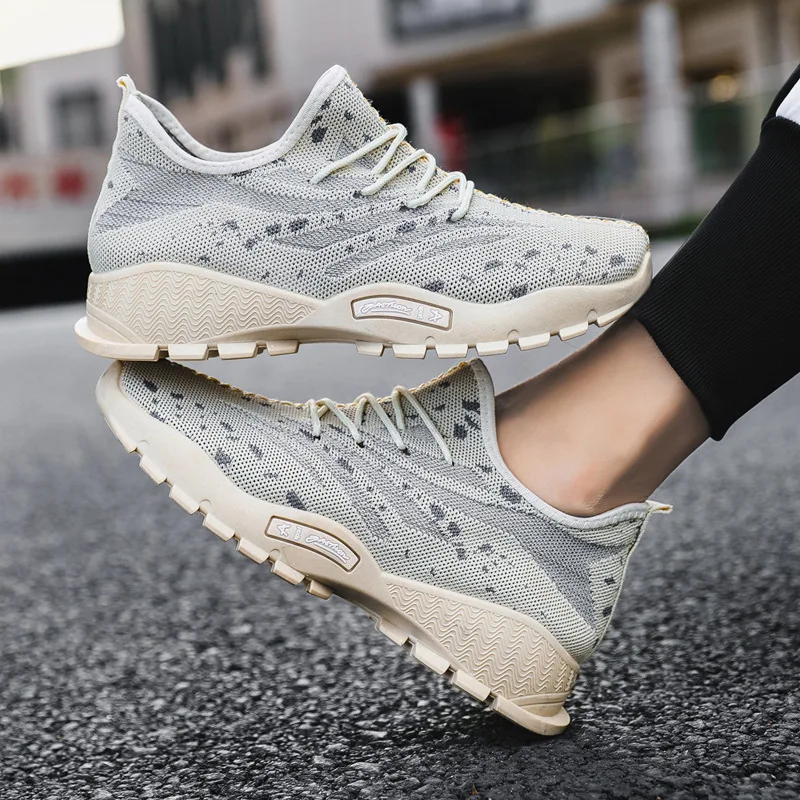 

Mesh Men Shoes Breathable White Mens Sneakers Trendy Lace-Up Lightweight Black Walking Big Size Man Tenis Shoe Zapatillas Hombre