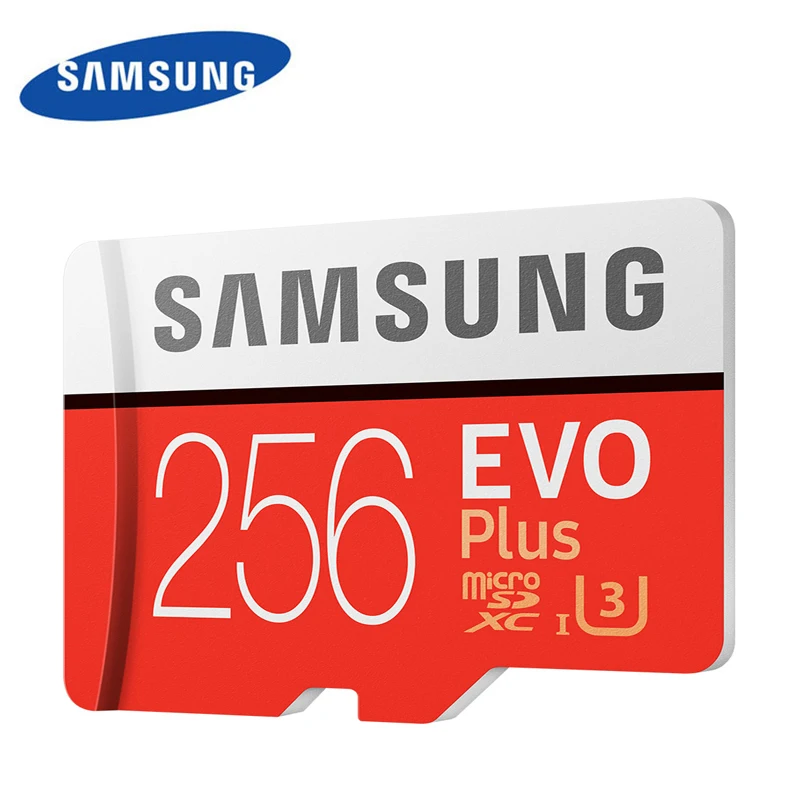 SAMSUNG карта памяти Micro SD Card 64 Гб 128 ГБ 256 Гб карта памяти EVO+ 100 МБ/с. C10 TF карта флэш-накопитель для смартфона