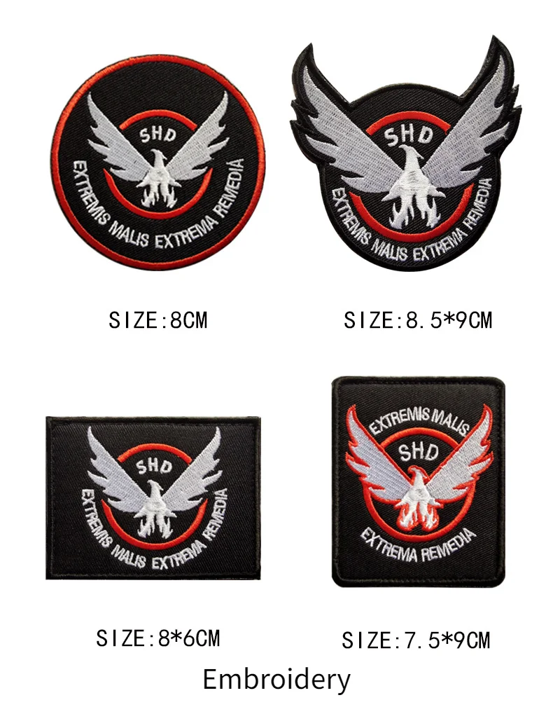 Новое деление нашивки из ПВХ/ИК/игры разделение SHD значки с крыльями боевой дух