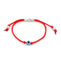 10pcs acrylic blue eye kabbalah red string bracelet alloy bead protection health luck happiness jewelry s11l05