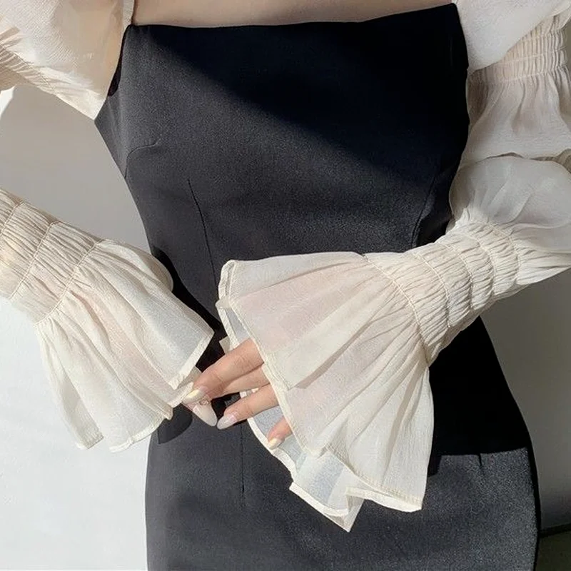 

Dress Women Mesh Patchwork Vintage Elegant Empire Bodycon Square Collar Summer Design Mujer Ins Vestidos Knee-Length Sheath Chic