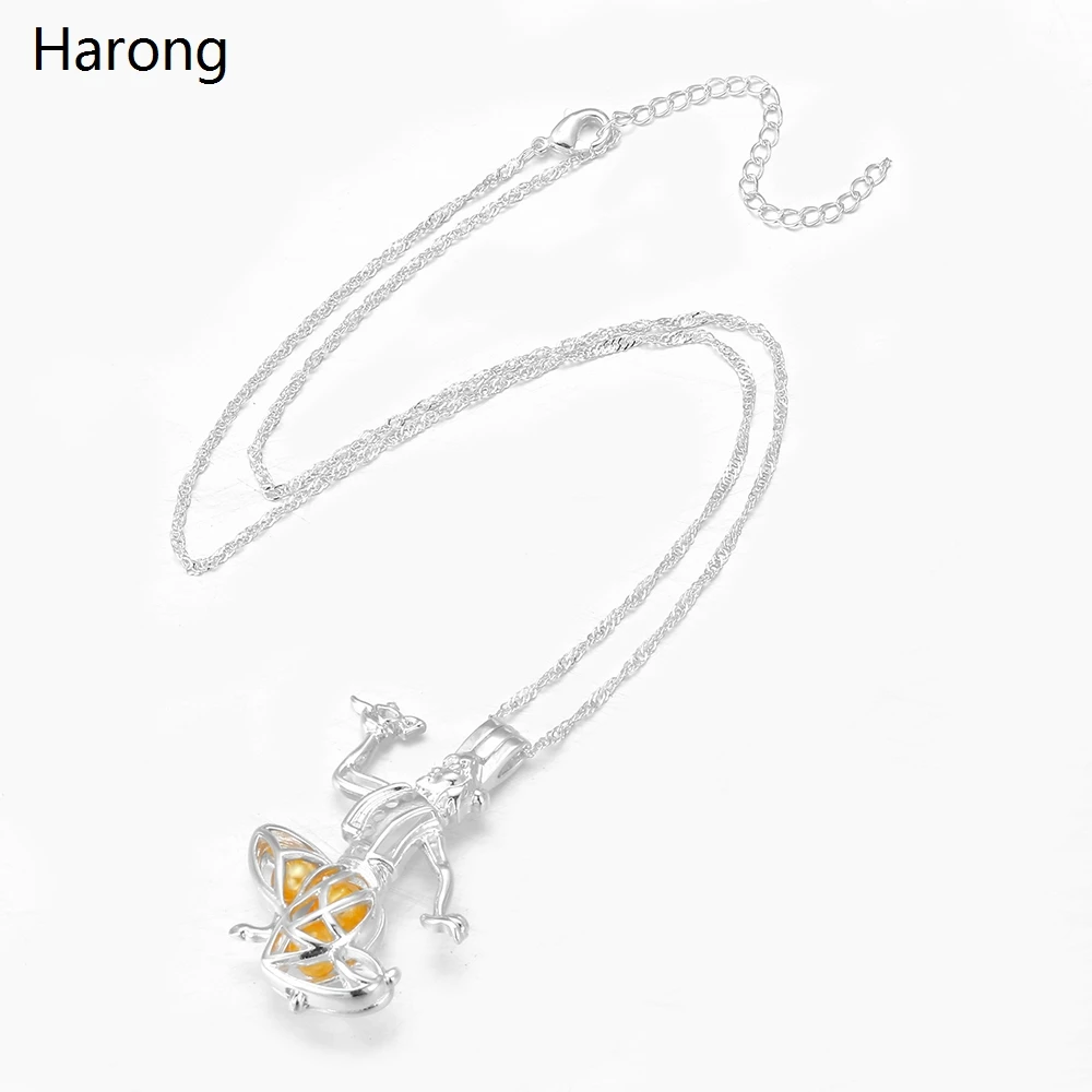 С рисунком &quotАладдин&quot Сказка анимации нержавеющая сталь жемчужное ожерелье