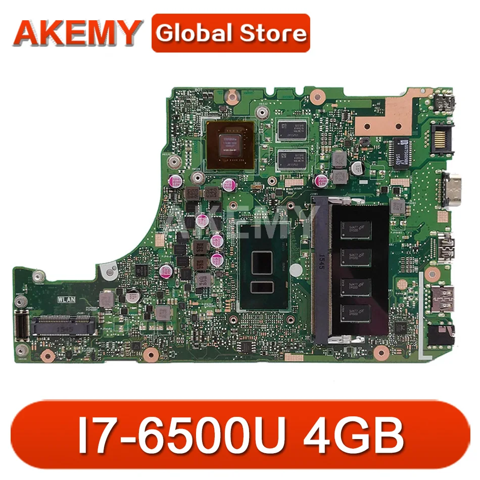 

X302UVK for ASUS X302UJ X302U X302UV X302UA/UJ laptop motherboard I7-6500U GT820M-2GB RAM-4GB DDR3 original test