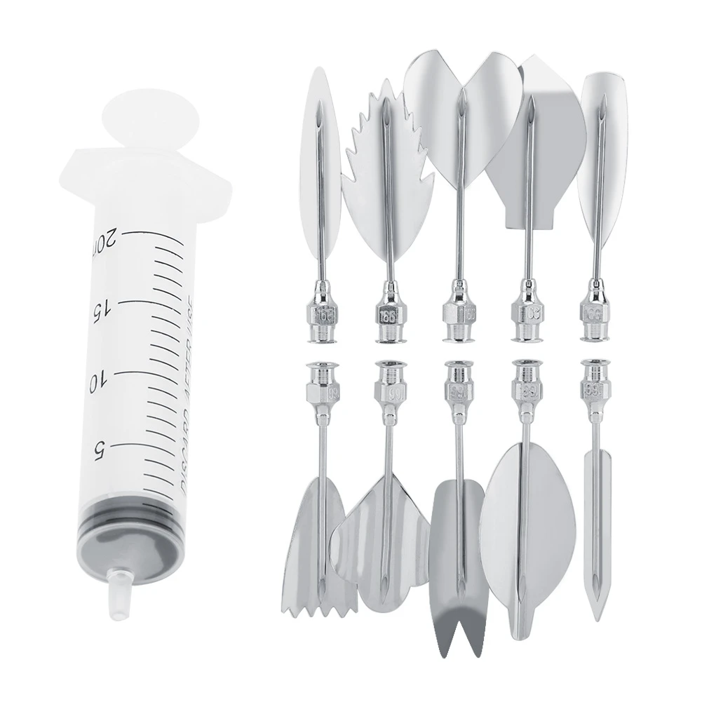 

3D желатиновые желейные формы из нержавеющей стали, «сделай сам», игла для пудинга, шприц, инструмент для украшения тортов