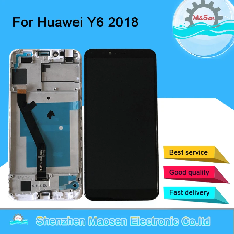 

5,7 "Оригинальный ЖК-экран M & Sen для Huawei Y6 Prime 2018 / Y6 2018 ATU-L31/ATU-L42, экран + сенсорная панель, дигитайзер с рамкой, инструменты